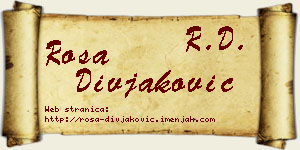 Rosa Divjaković vizit kartica